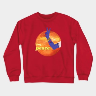 ZOMBIE PEACE ARM - MAROON Crewneck Sweatshirt